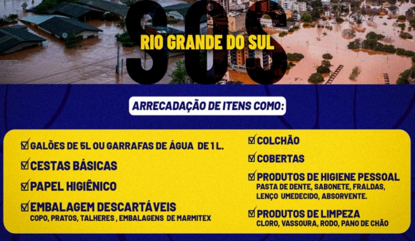 Prefeitura de Mogi recebe doações para vítimas das chuvas no Rio Grande do Sul