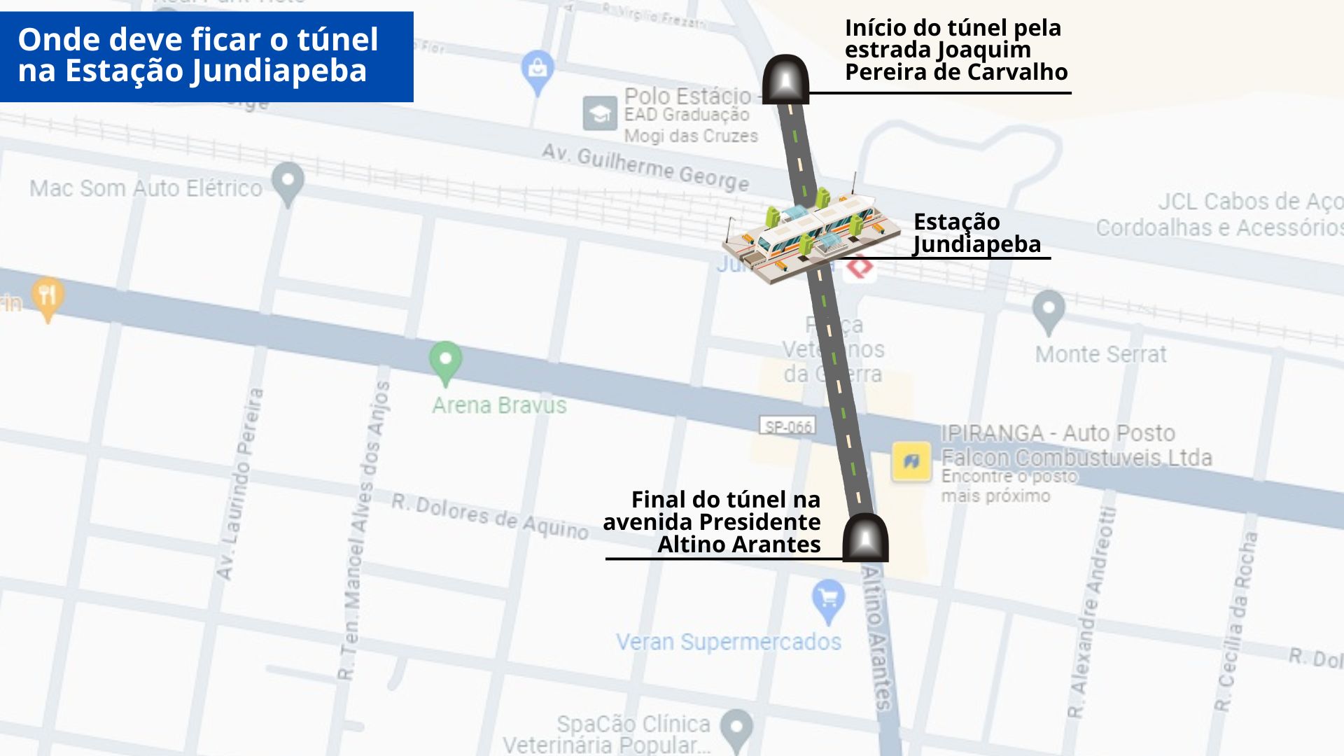 Concessão prevê troca de passagem de nível em Jundiapeba por túnel; veja os detalhes