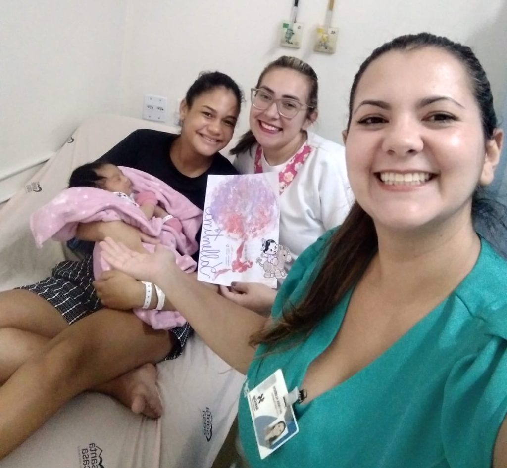 Marcela de Oliveira é a primeira mãe a fazer uso do quarto PPP | Divulgação.