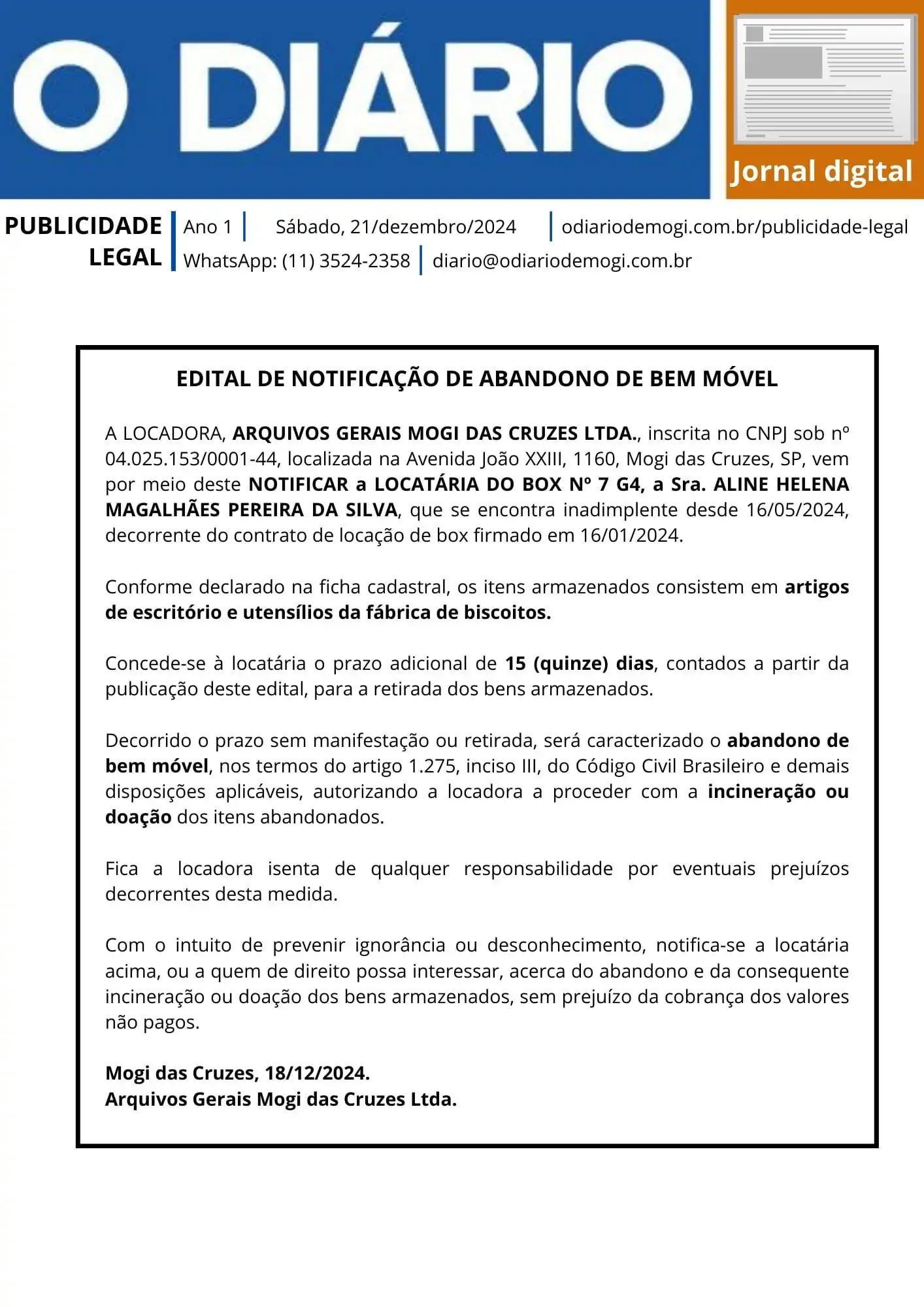 21 de dezembro de 2024