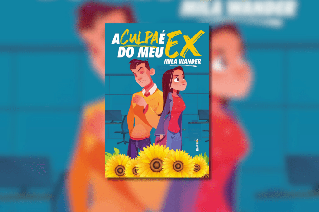 Capa de livro com título e nome do autor e ilustração de um casal, um está de costas para o outro