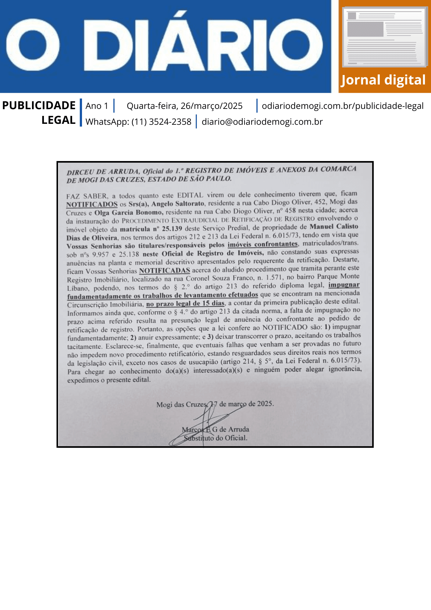 26 de março de 2025