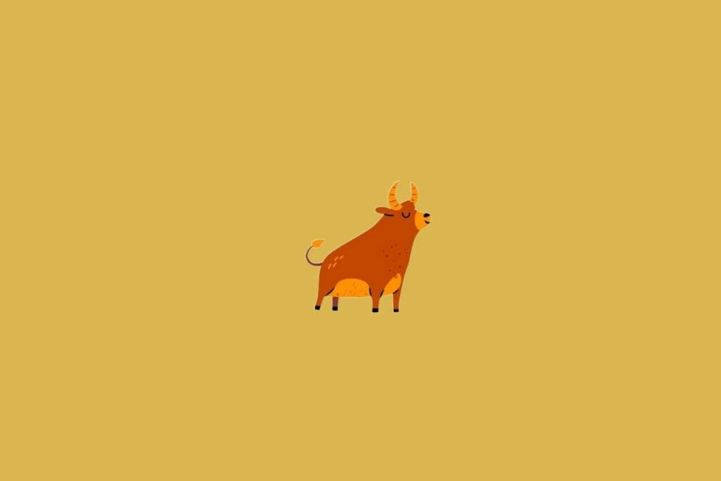 Ilustração de um búfalo em um fundo bege