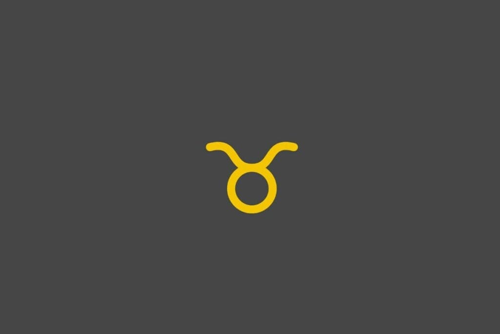 Ilustração do signo de touro em um fundo cinza