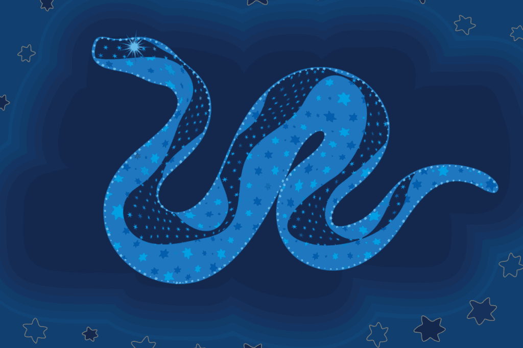 Ilustração de uma serpente