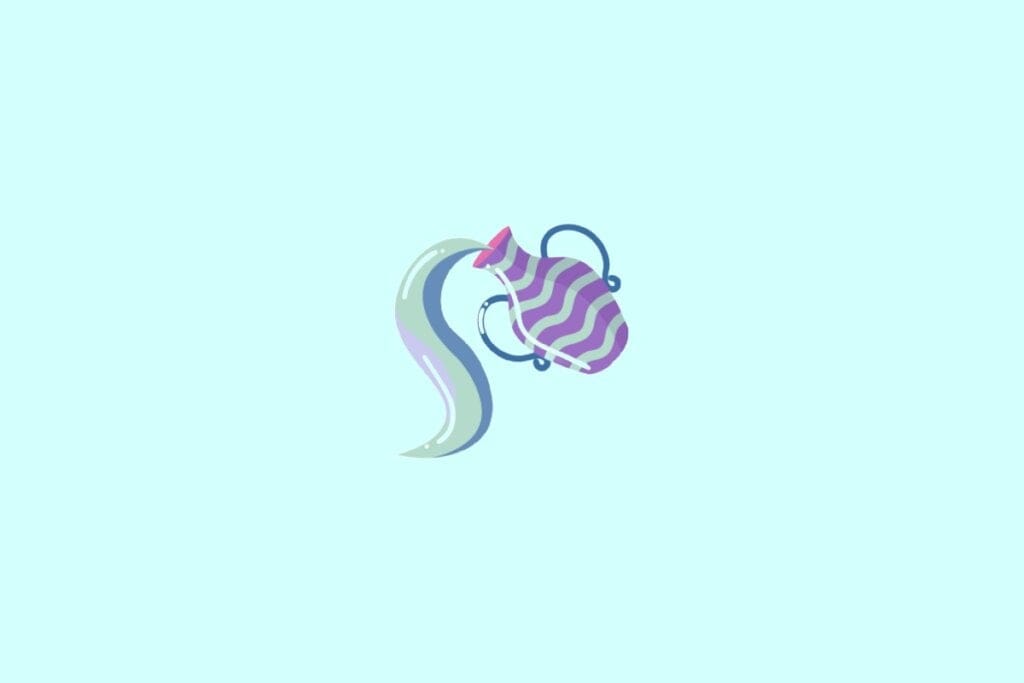 Ilustração do signo de aquário em um fundo verde-claro