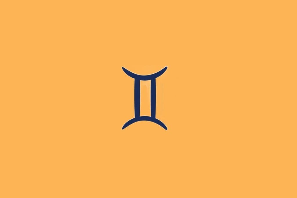 Ilustração do signo de Câncer, em fundo alaranjado, com duas curvas opostas e círculos centrais
