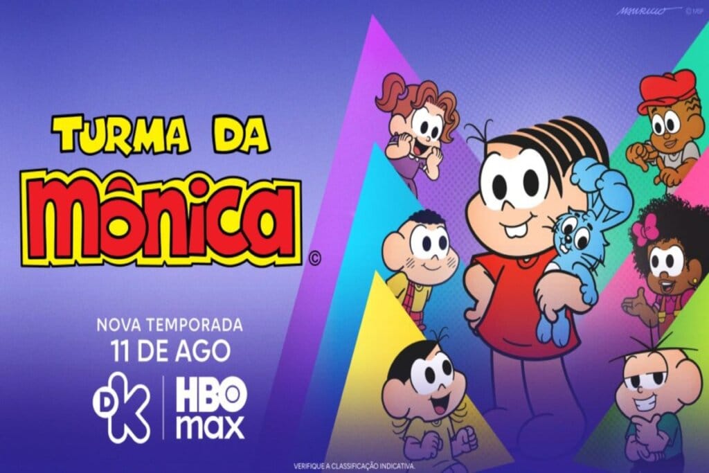 Mônica e amigos animados em pôster colorido da nova temporada