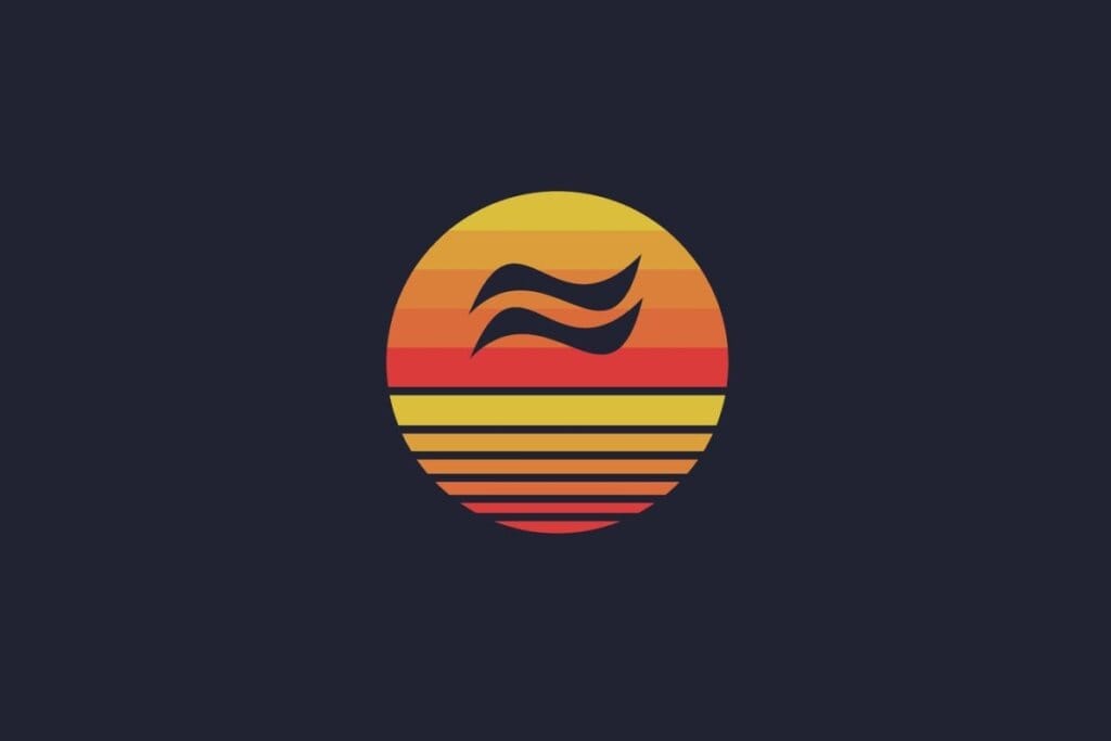 Ilustração do signo Aquário, em fundo azul-escuro, contendo duas linhas onduladas paralelas inclinadas