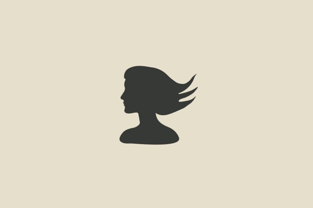 Ilustração do signo de Virgem em um fundo cinza