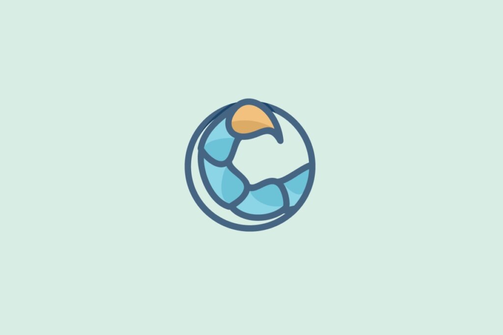 Ilustração do signo de Escorpião com a cauda de um escorpião em um fundo azul-claro