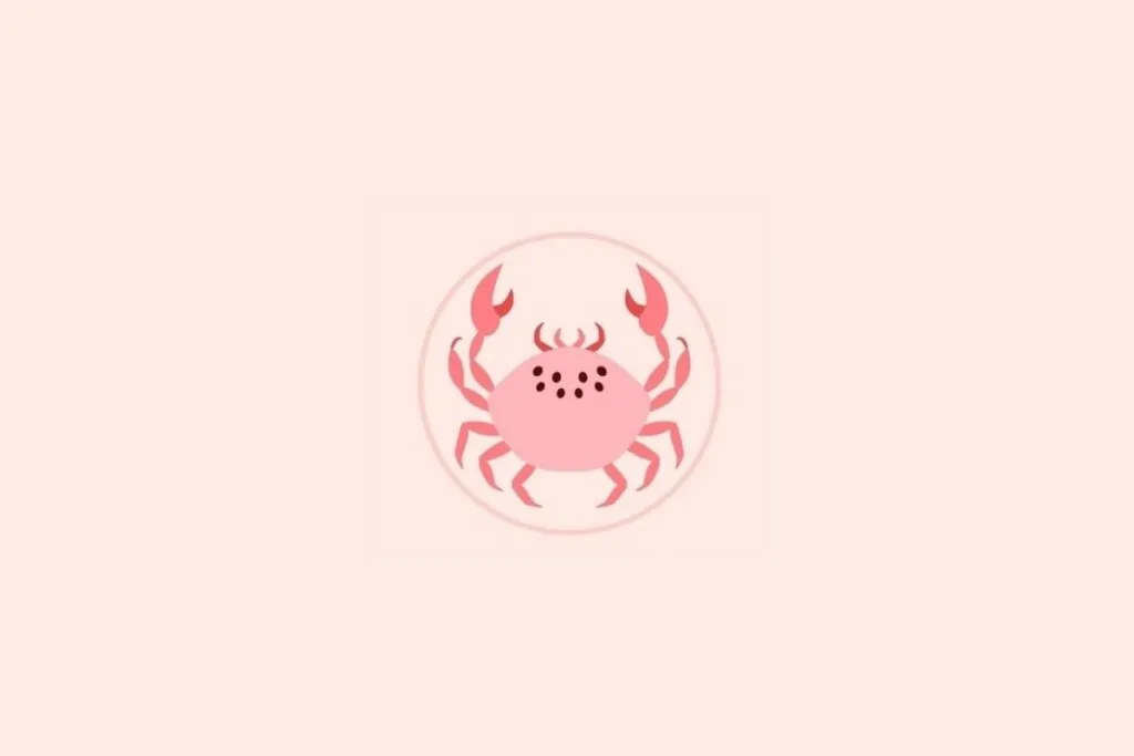 Ilustração do símbolo de câncer em um fundo rosa
