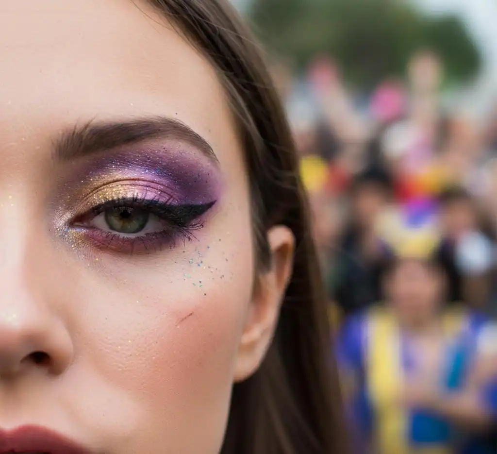 Glitter e maquiagem no bloquinho de Carnaval: como evitar irritações na pele e nos olhos