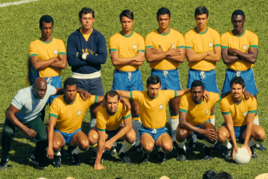 Imagem de time com uniformes da Seleção Brasileira de 1970