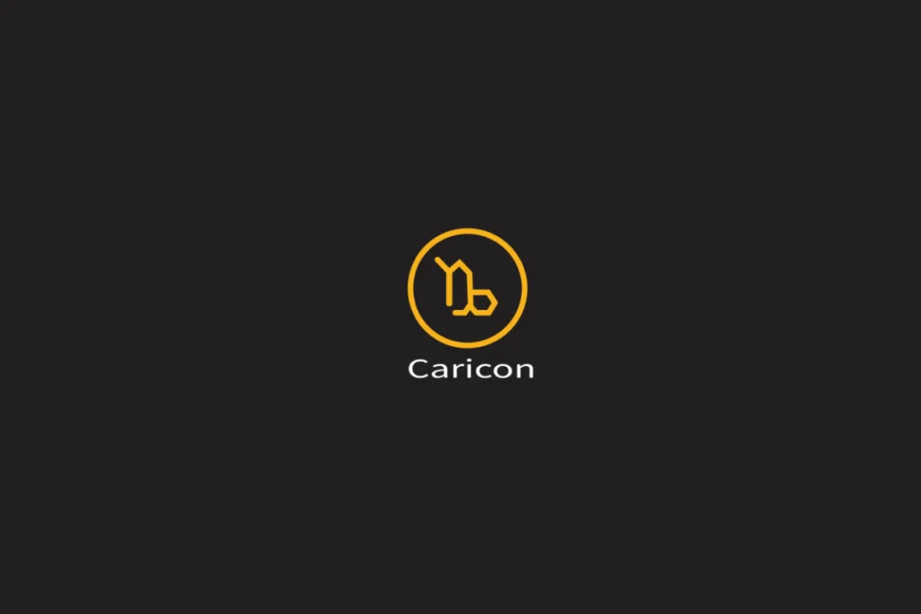 Ilustração do signo de capricórnio em amarelo, dentro de um círculo da mesma cor, centralizado em fundo preto
