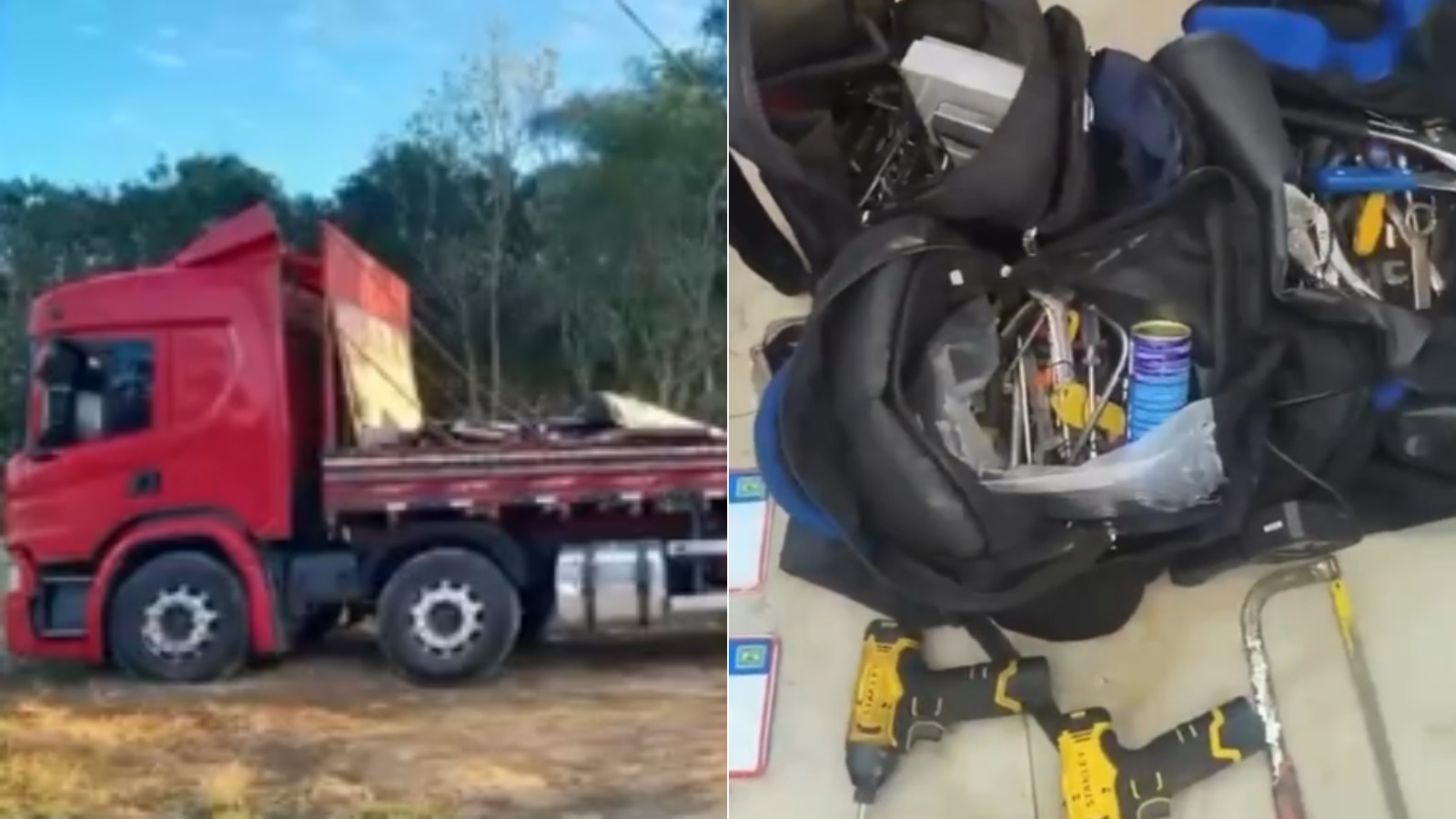 PM encontra caminhão roubado parcialmente desmontado e prende quatro suspeitos em Mogi das Cruzes