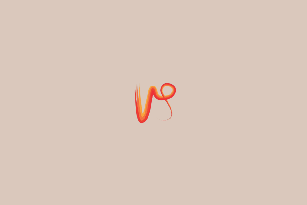 Ilustração do signo de capricórnio, na cor laranja, centralizada sobre um fundo bege-claro