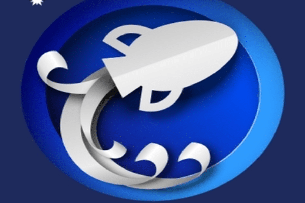 Ilustração do signo de Aquário representado por uma ânfora branca inclinada, da qual saem formas onduladas que remetem à água, sobre um fundo circular em tons de azul.