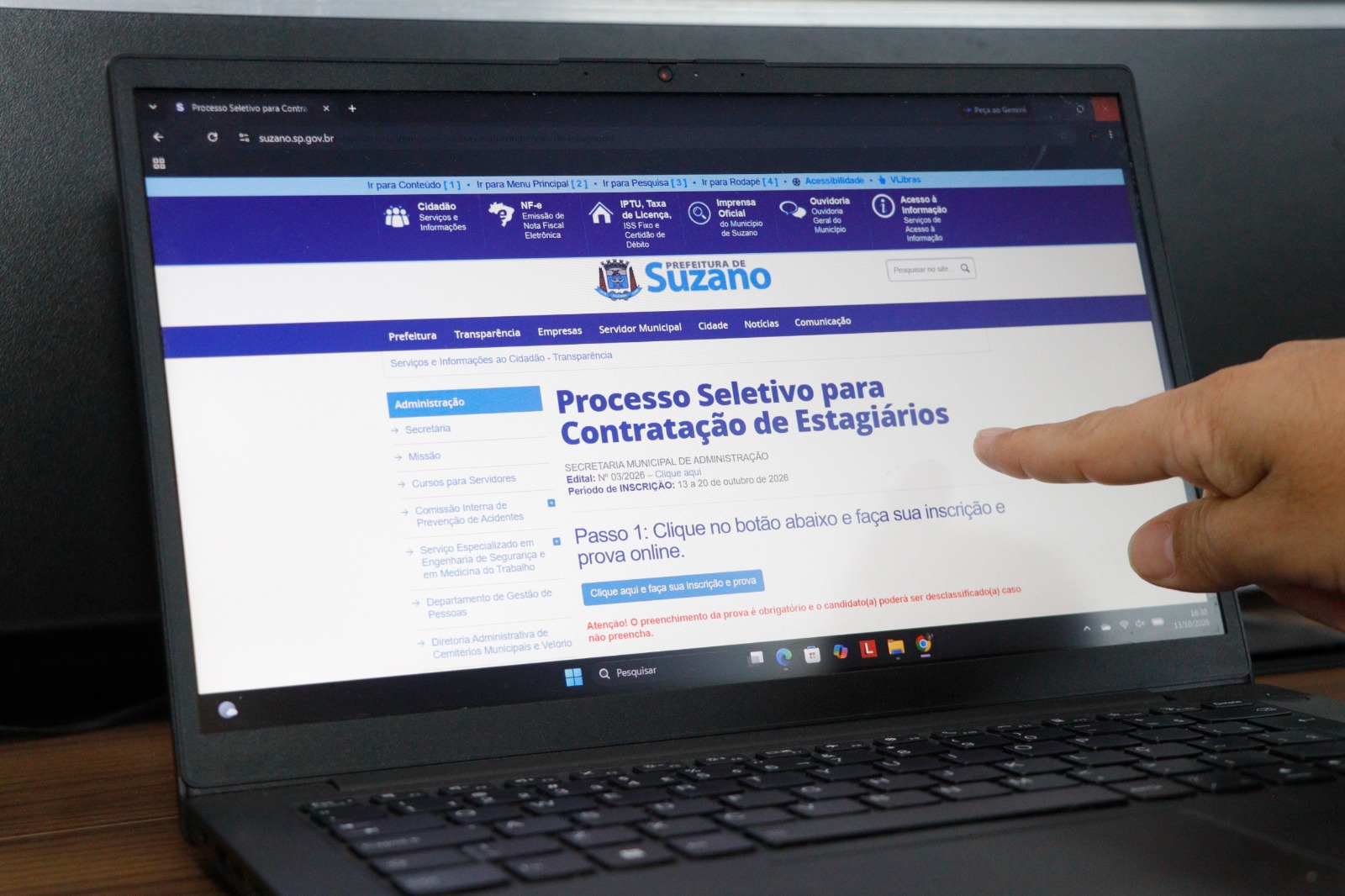 Prefeitura de Suzano abre inscrições para vagas de estágio; saiba como participar